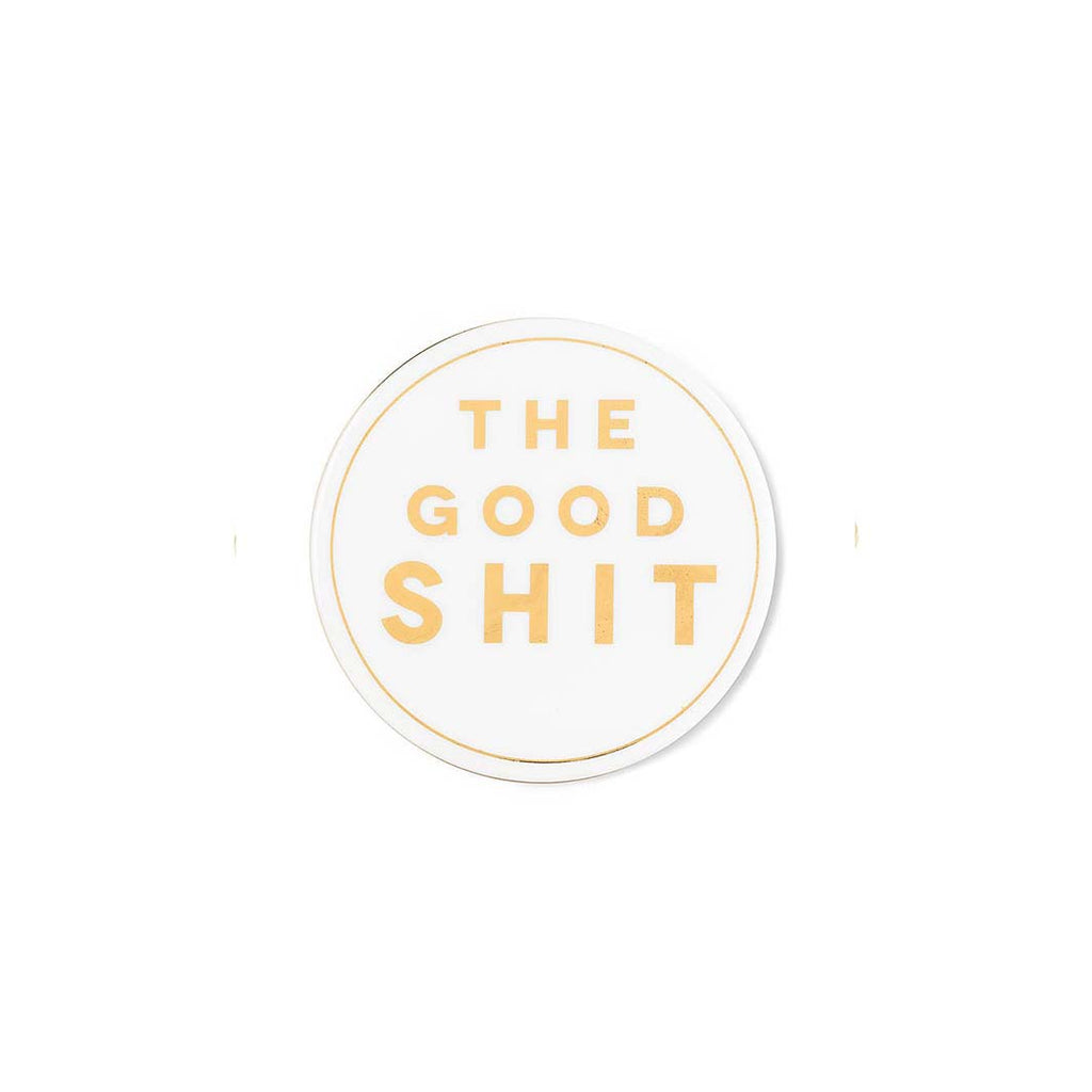 The Good Shit Ceramic Coasters, Set of 2