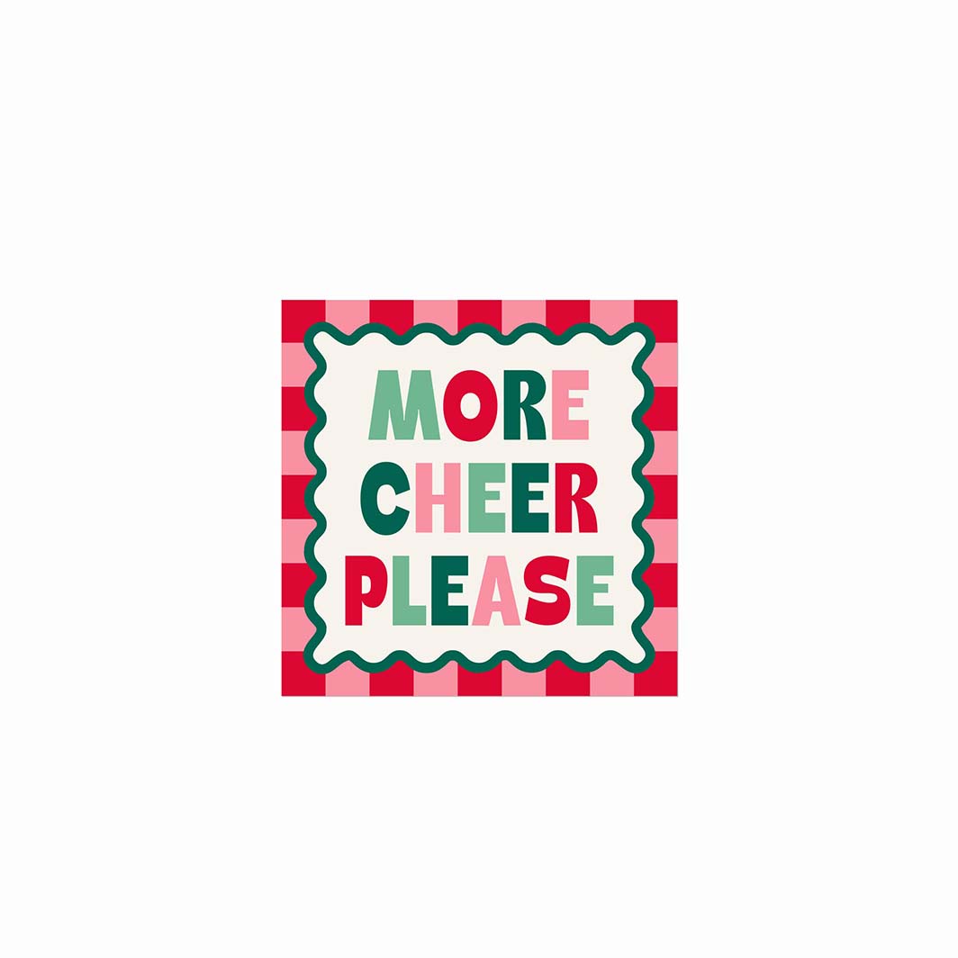 More Cheer Please Holiday Cocktail Napkins