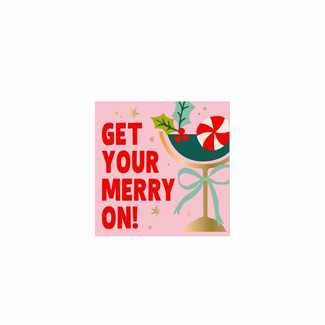 Get Your Merry On Holiday Cocktail Napkins