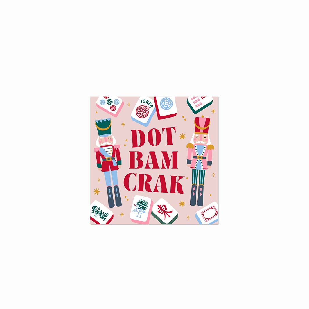 Dot Bam Crak Mahjong Holiday Cocktail Napkins