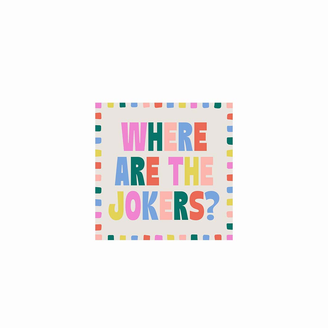 Where Are the Jokers Mahjong Cocktail Napkins