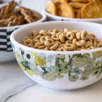 Cream Floral Garden Melamine Bowls, Set of 4