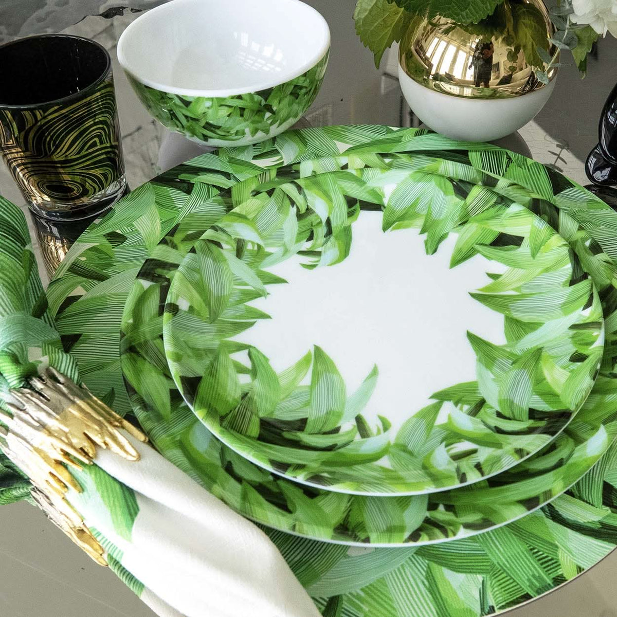 Pura Vida Melamine Salad Plates, Set of 4