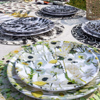 Cream Floral Garden Melamine Salad Plates, Set of 4