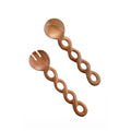 Valencia Carved Wood Salad Servers, Set