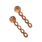Valencia Carved Wood Salad Servers, Set