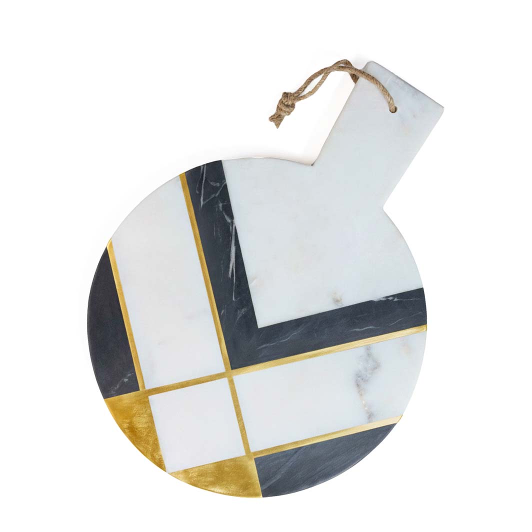 Campania Marble Inlay Paddle Cheese Board