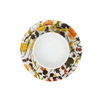 Auburn Bouquet 12 piece starter set of melamine dinnerware, overhead view