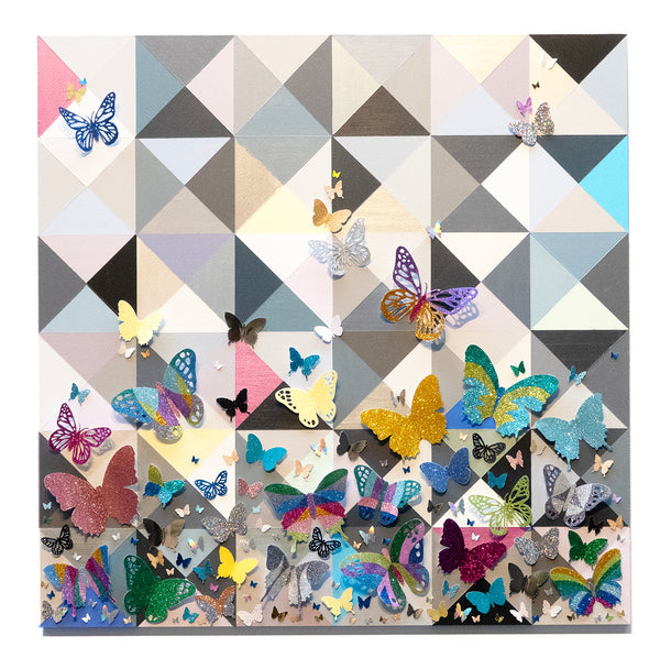 'Pastel Gray Butterfly Prism' 2