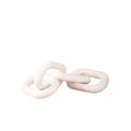Eternity Sculpted Marble Chain Links, Ivory White