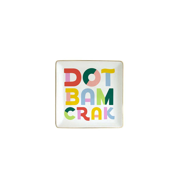 'Dot Bam Crak' Ceramic Trinket Tray
