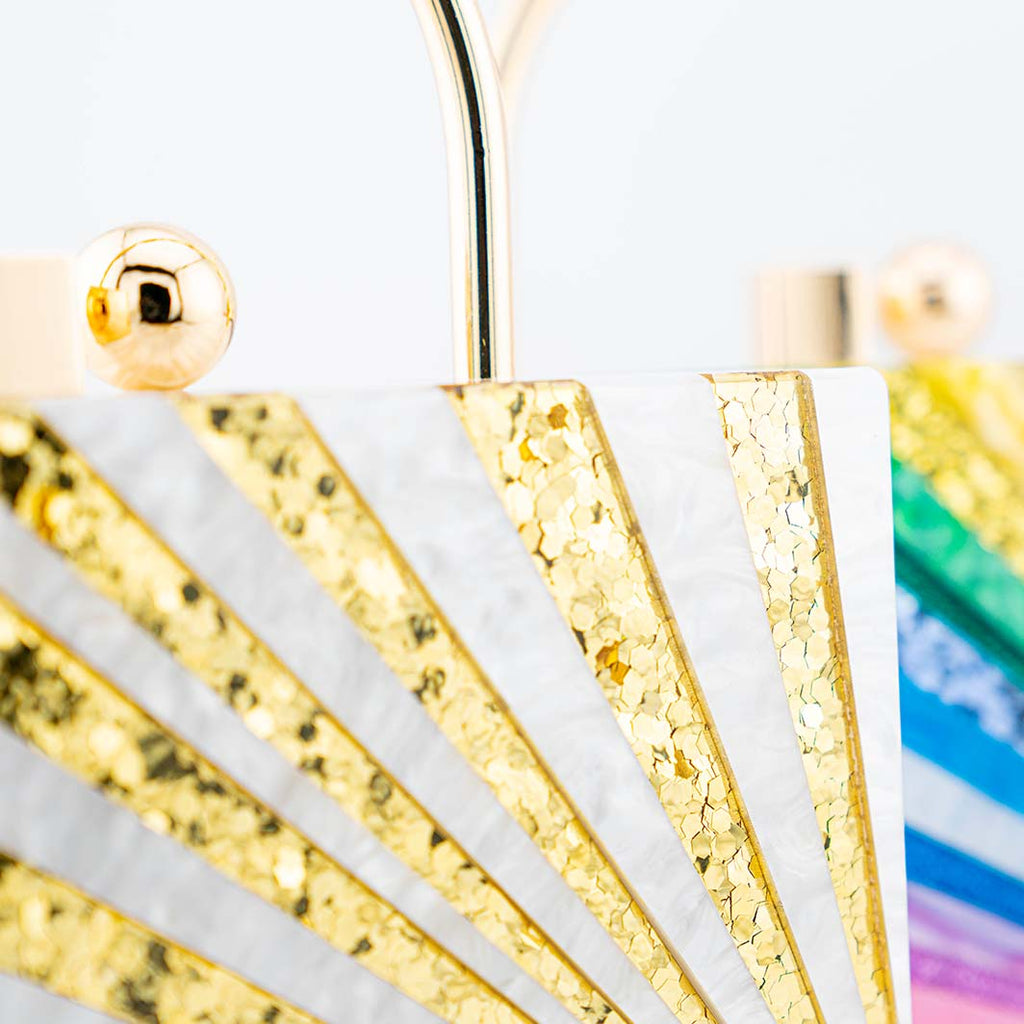 Gold & Pearl Starburst Clutch