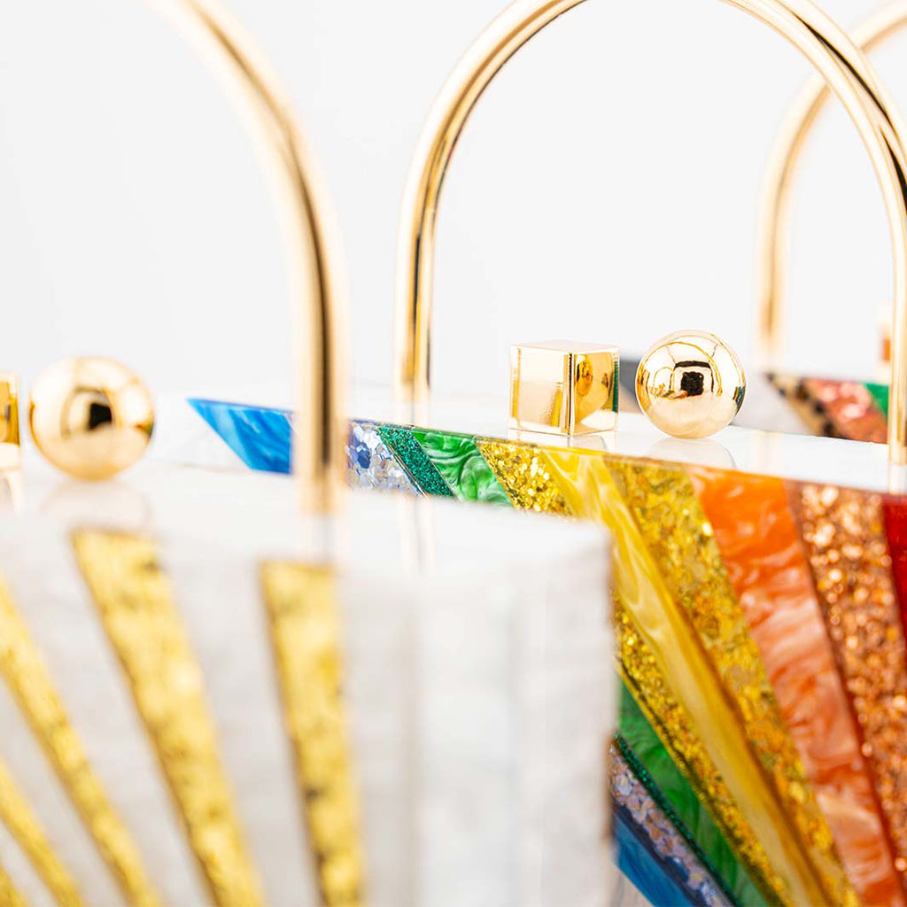 Gold & Pearl Starburst Clutch