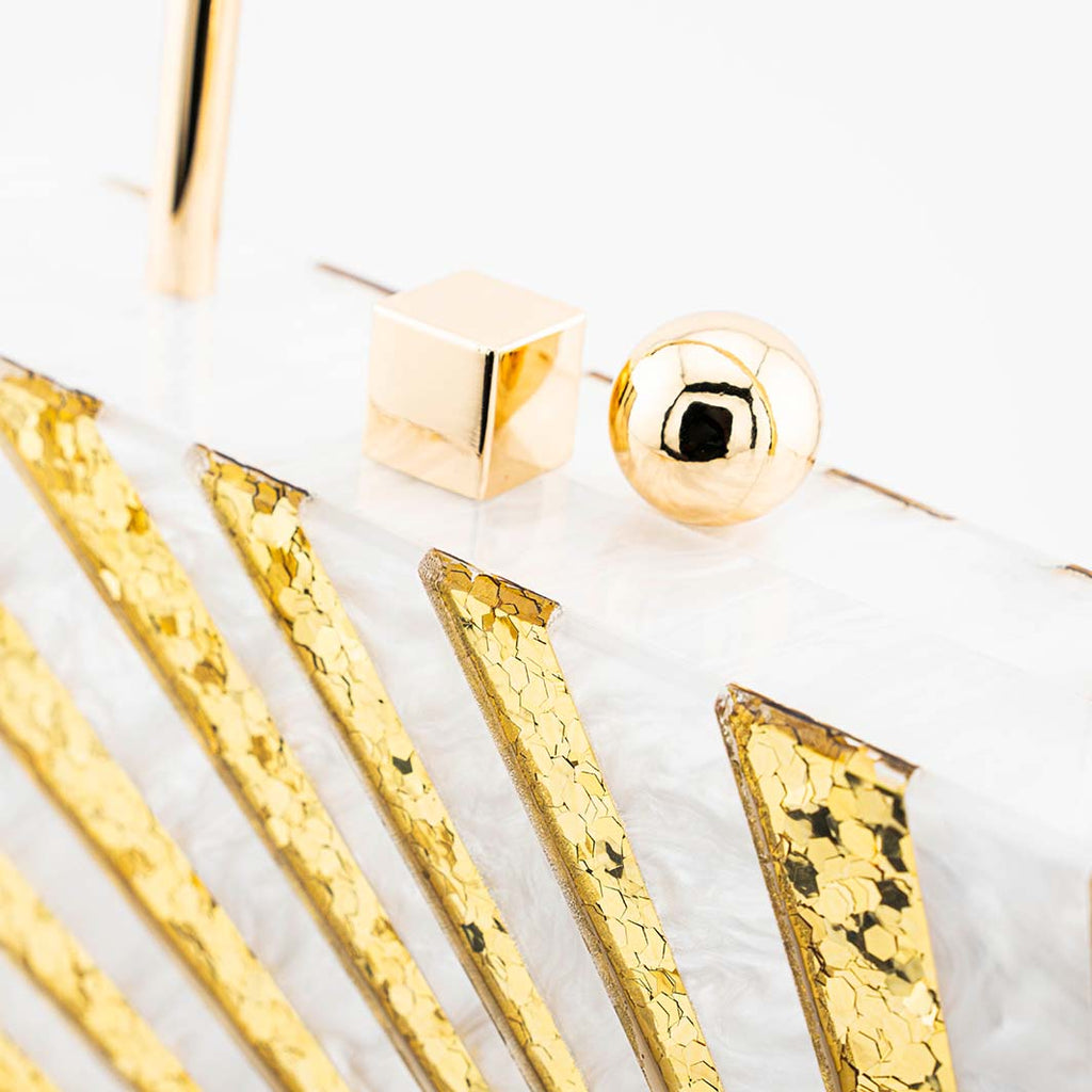 Gold & Pearl Starburst Clutch