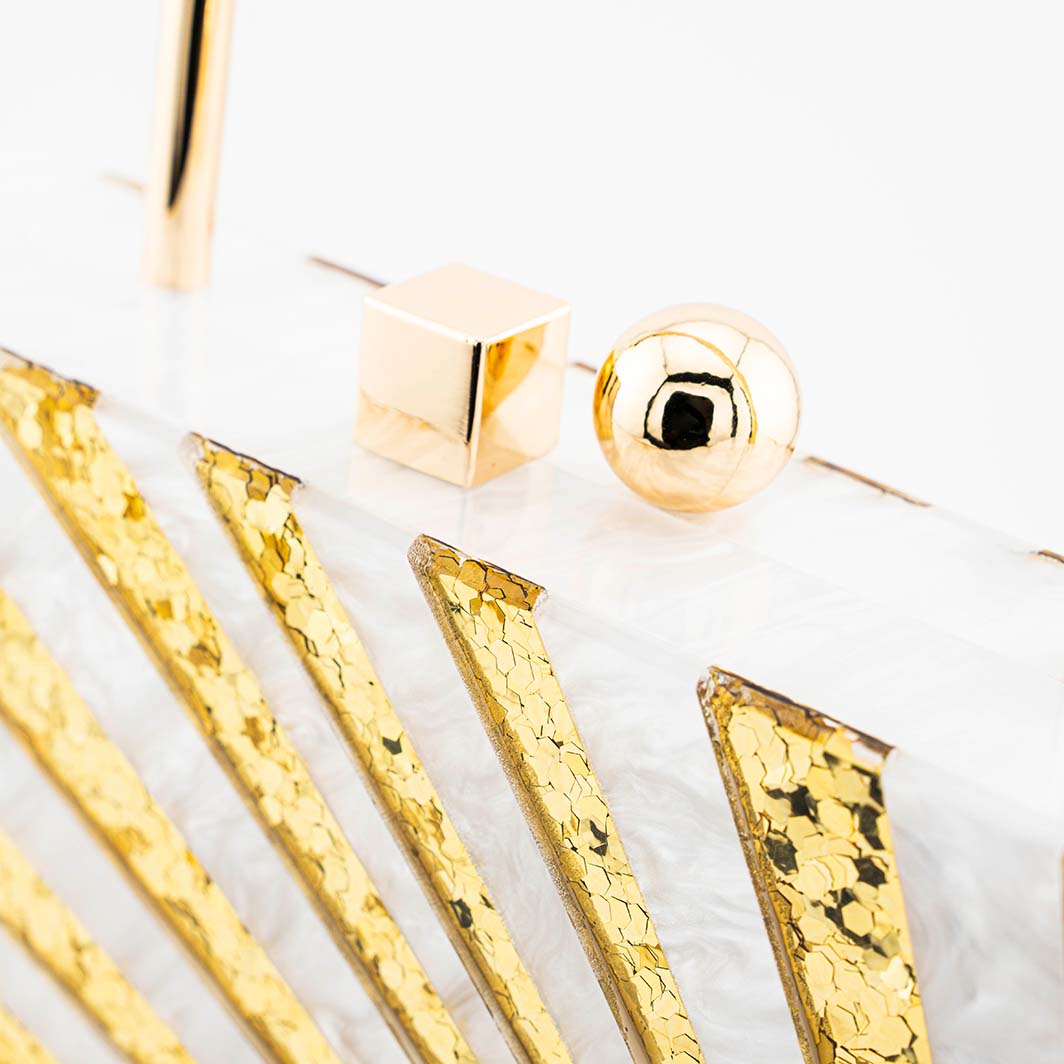 Gold & Pearl Starburst Clutch