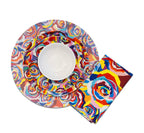 Multicolor Roses Melamine Hostess Set, 20-Piece (Service for 4)
