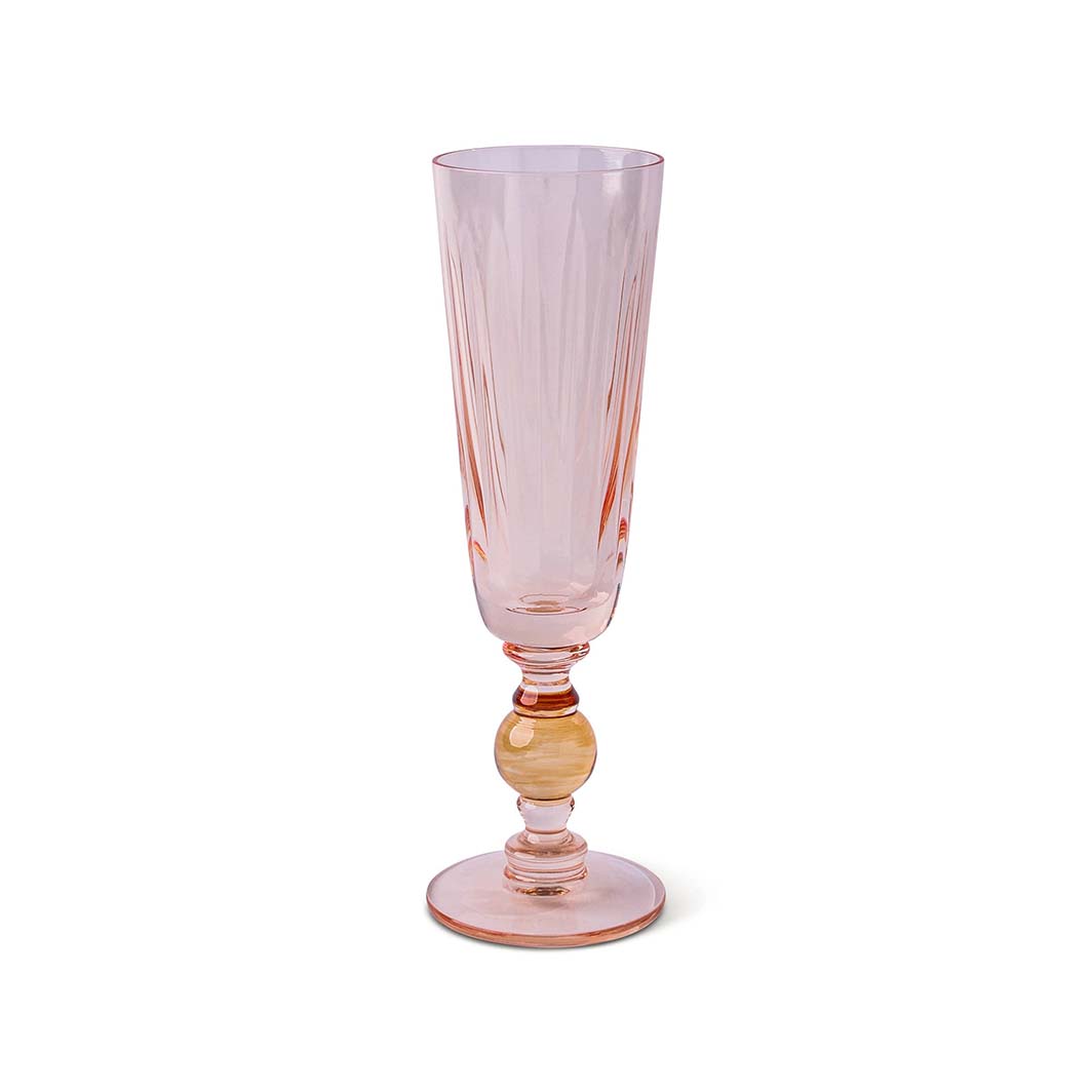 Pink & Orange Two-Tone Champagne Flute