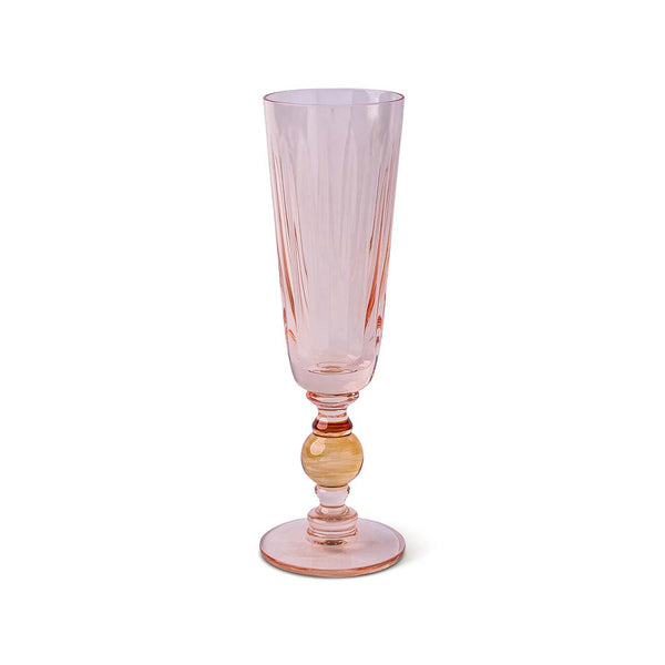 Pink & Orange Two-Tone Champagne Flute