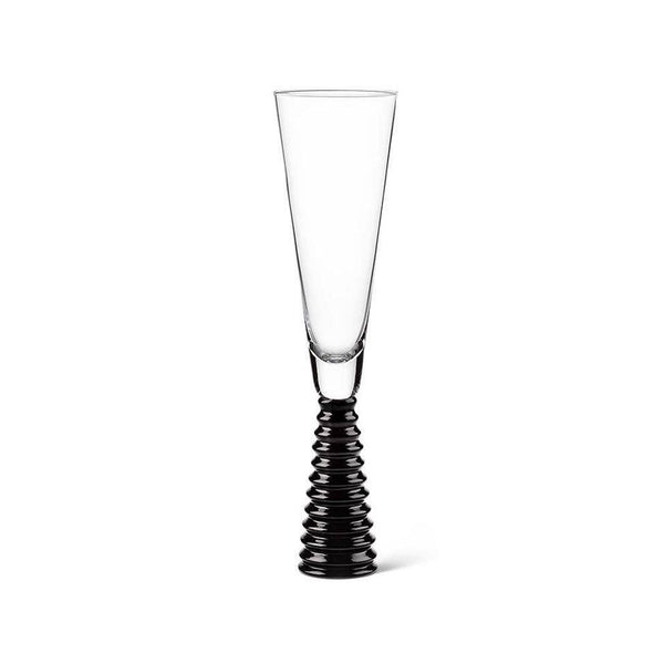 Black Stack Base Champagne Flute