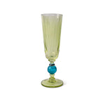 Green & Teal Two-Tone Champagne Flute