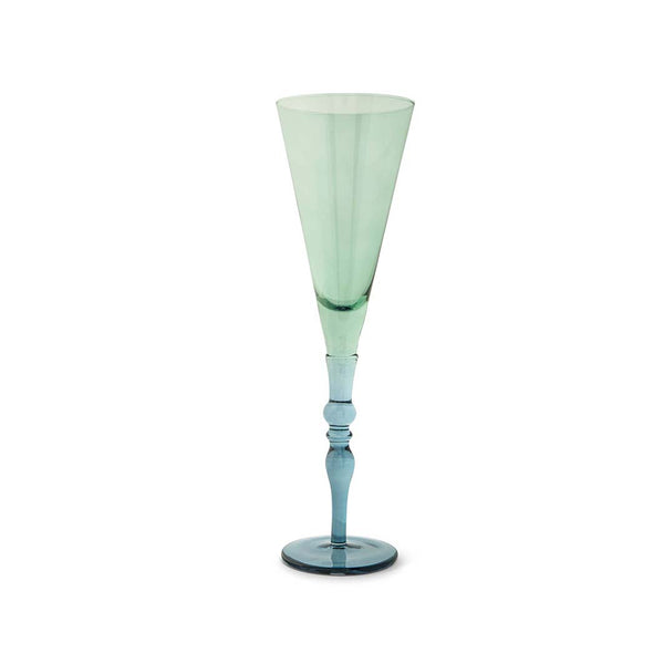 Green & Blue Glass Flute