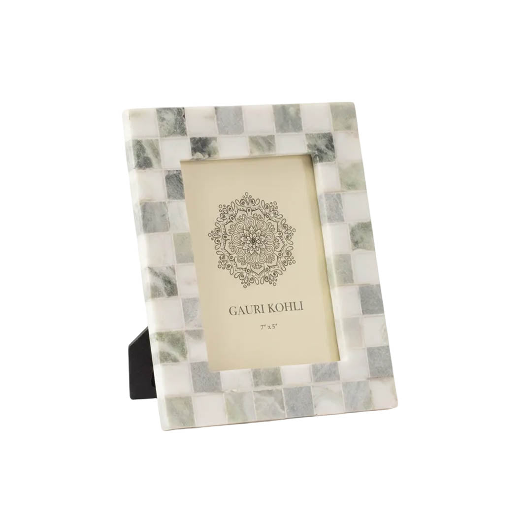 Austen Mosaic Onyx Picture Frame, Pickle Green, 4x6