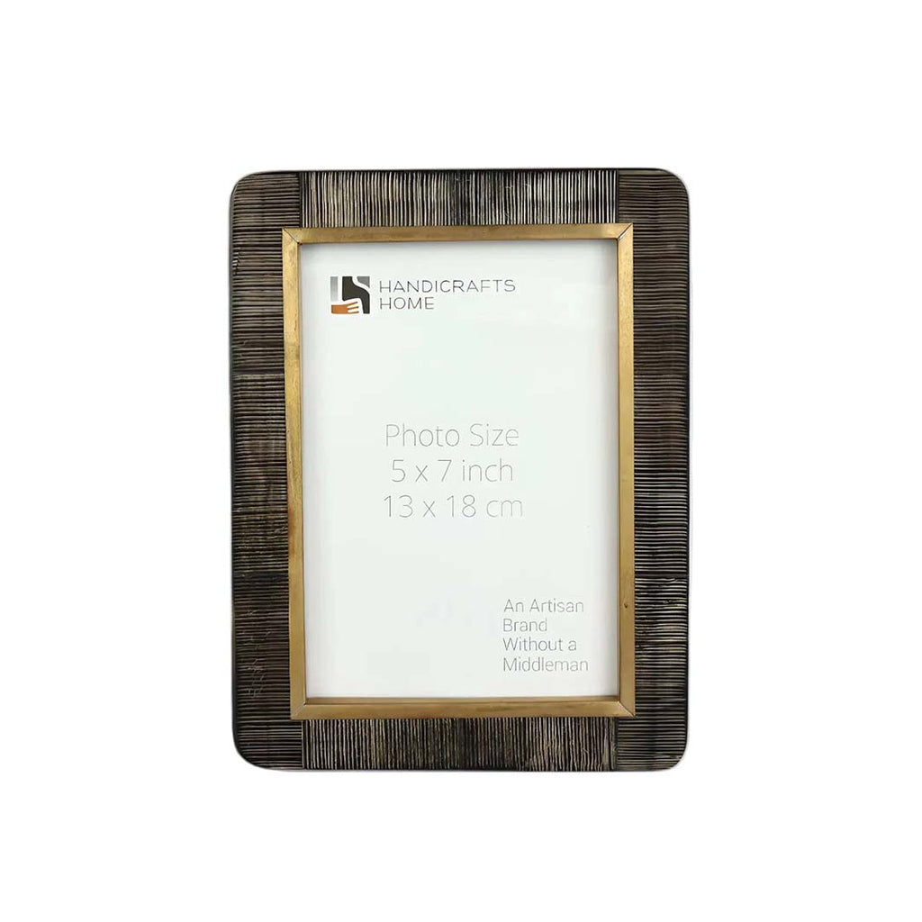 Shagreen and Horn Frame, Brown, 5x7