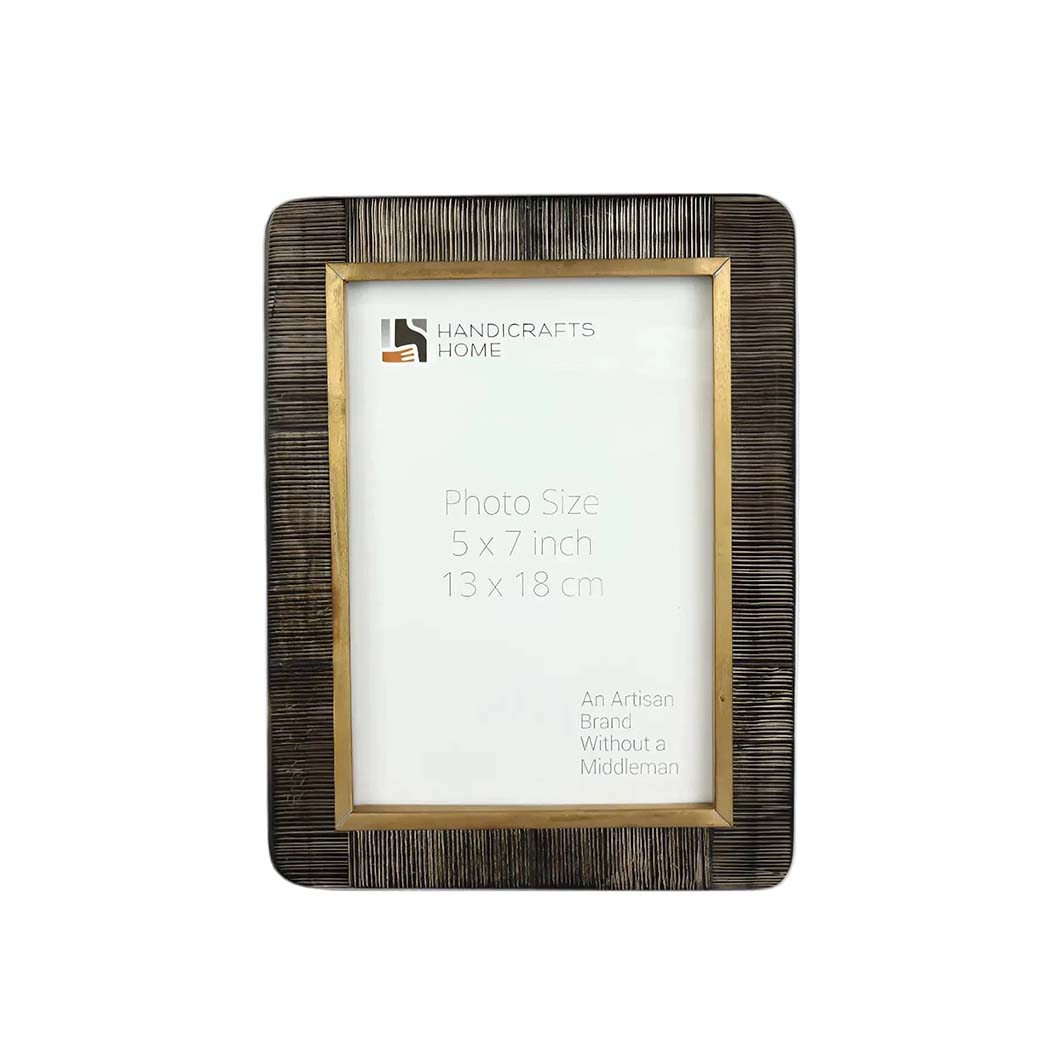 Shagreen and Horn Frame, Brown, 5x7