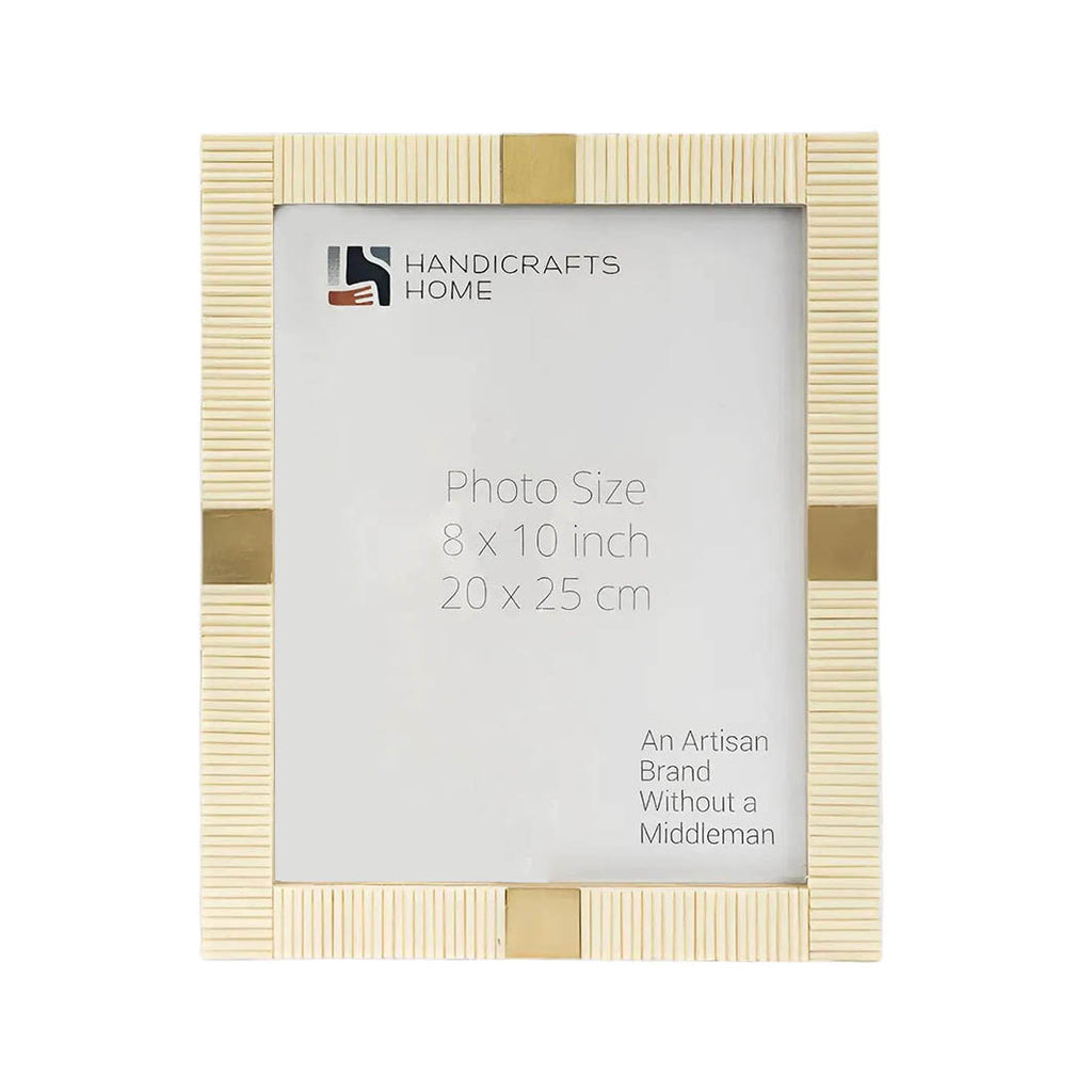 Fluted Bone and Brass Inlay Frame, 8x10