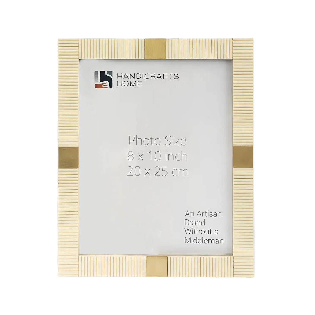 Fluted Bone and Brass Inlay Frame, 8x10
