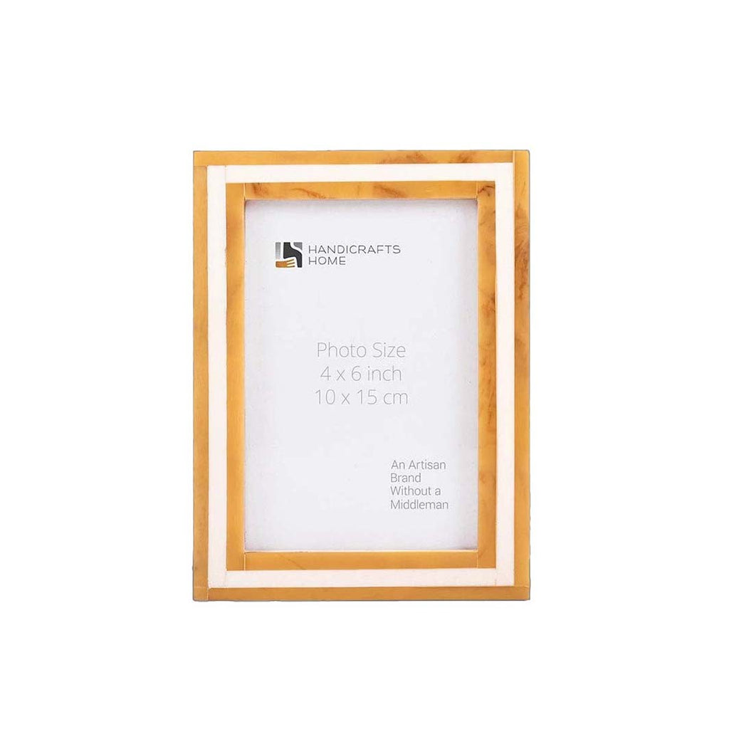 Amber and Black Resin Inlay Frame, 8x10