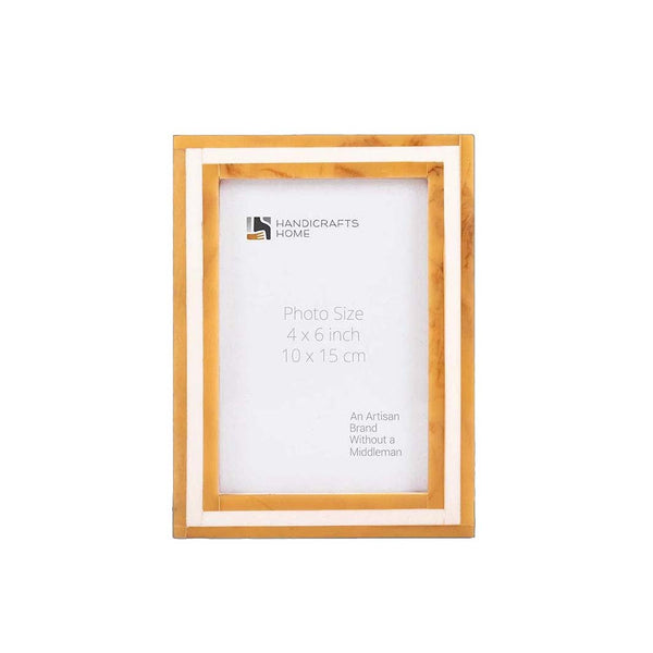 Amber and Black Resin Inlay Frame, 8x10