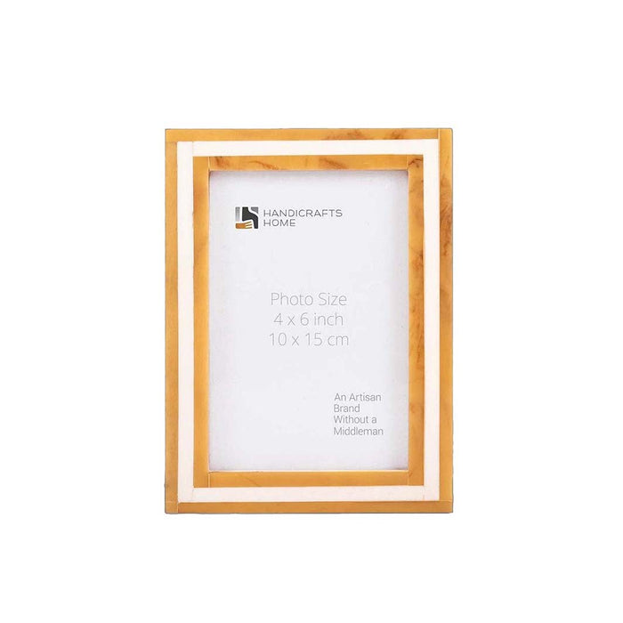 Amber and Black Resin Inlay Frame, 8x10