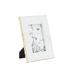White Marble Jagged Edge Picture Frame, 4x6