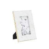 White Marble Jagged Edge Picture Frame, 4x6