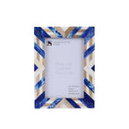 Blue Chevron Inlay Frame, 5x7