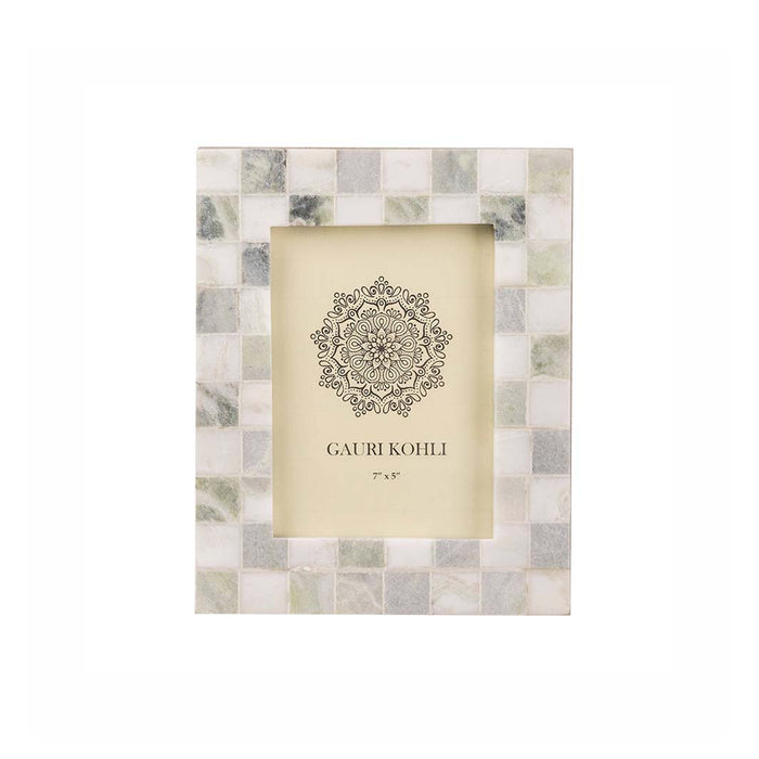 Austen Mosaic Onyx Picture Frame, Pickle Green, 4x6