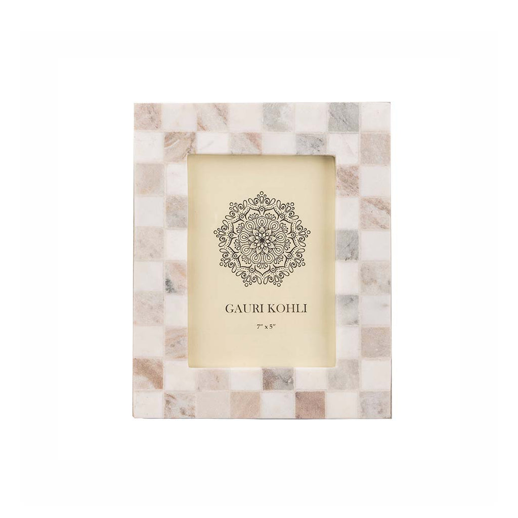 Austen Mosaic Onyx Picture Frame, Hazel Brown, 4x6