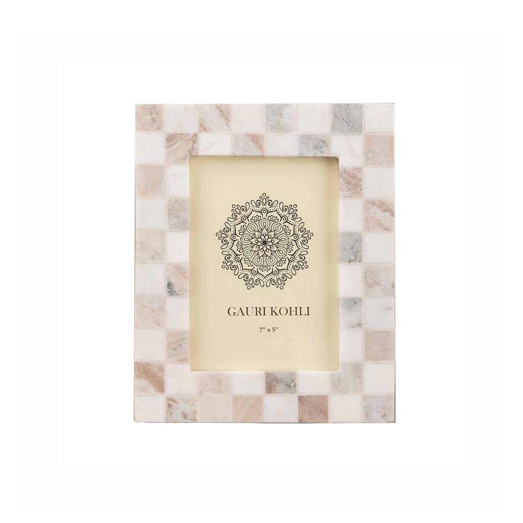 Austen Mosaic Onyx Picture Frame, Hazel Brown, 4x6