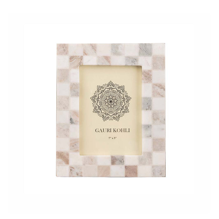Austen Mosaic Onyx Picture Frame, Hazel Brown, 4x6