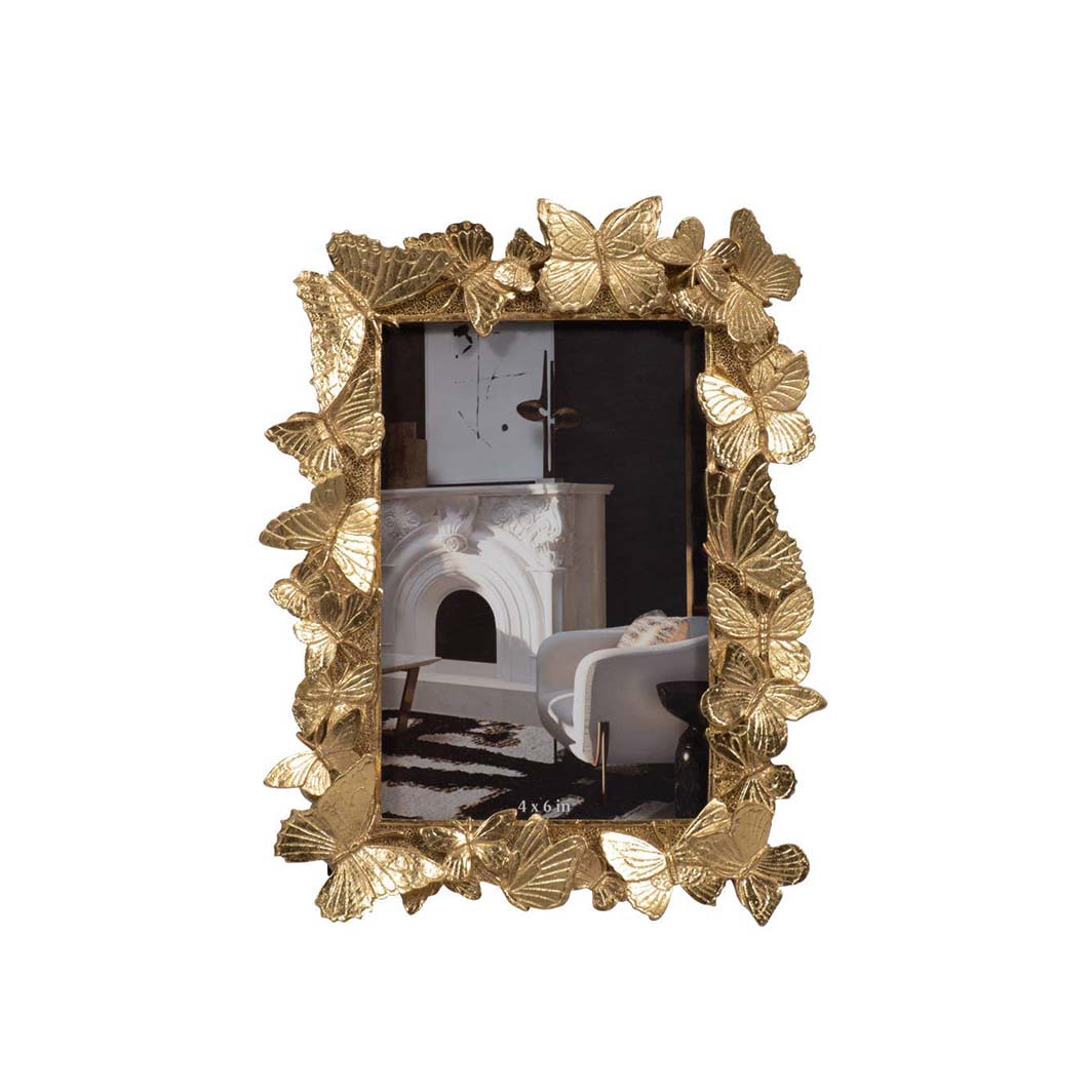 Gold Butterfly Border Picture Frame, 4x6