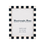 Black and White Dash Resin Inlay Frame, 8x10, Set of 2