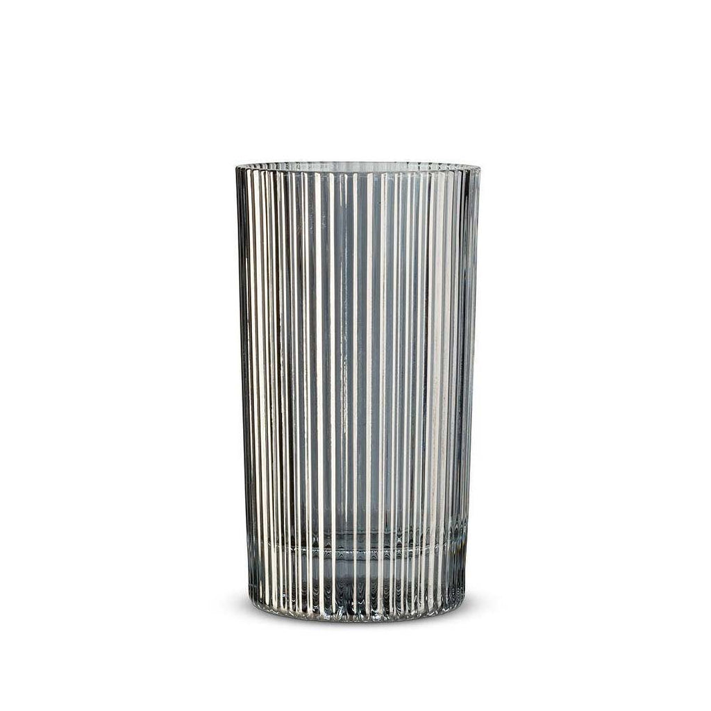 Gray Optic Highball Glasses, Set of 6