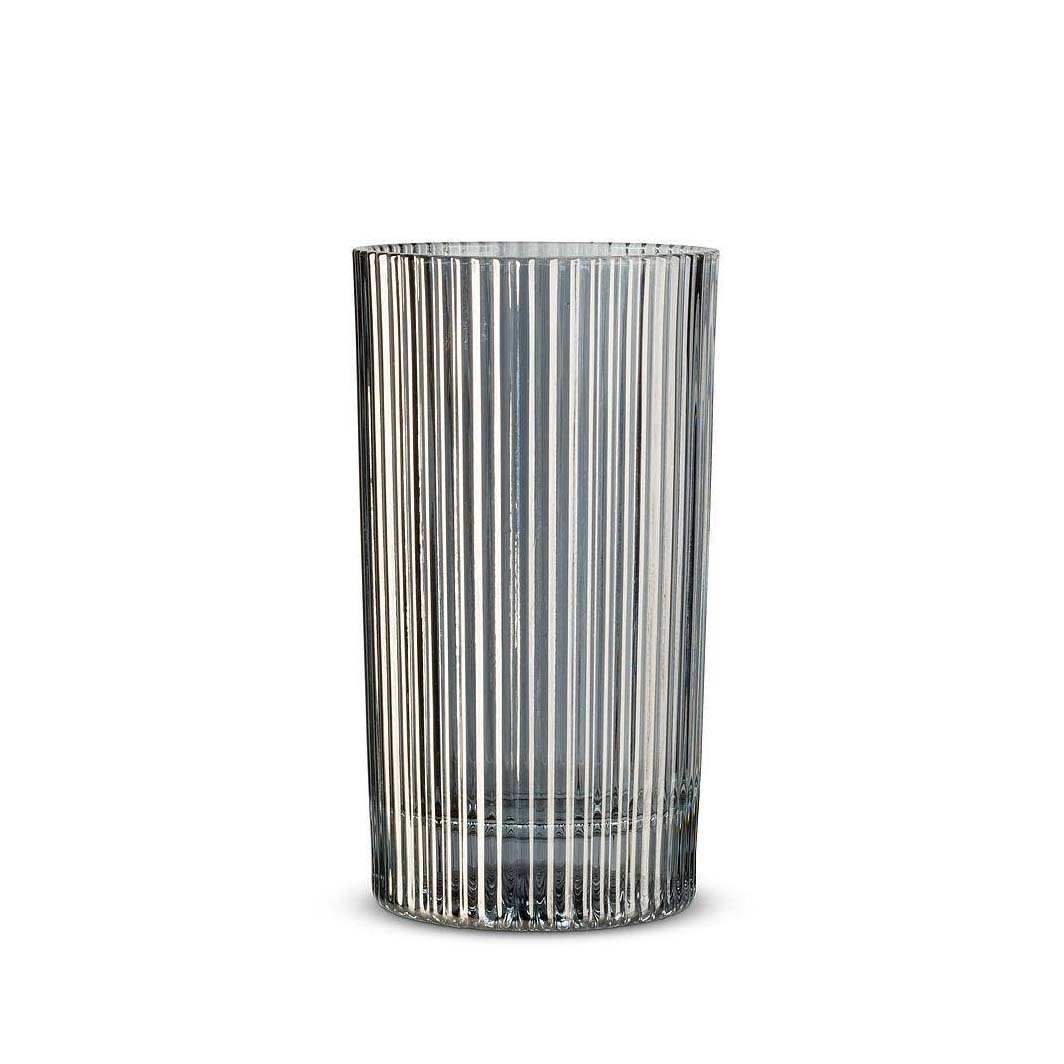 Gray Optic Highball Glasses, Set of 6