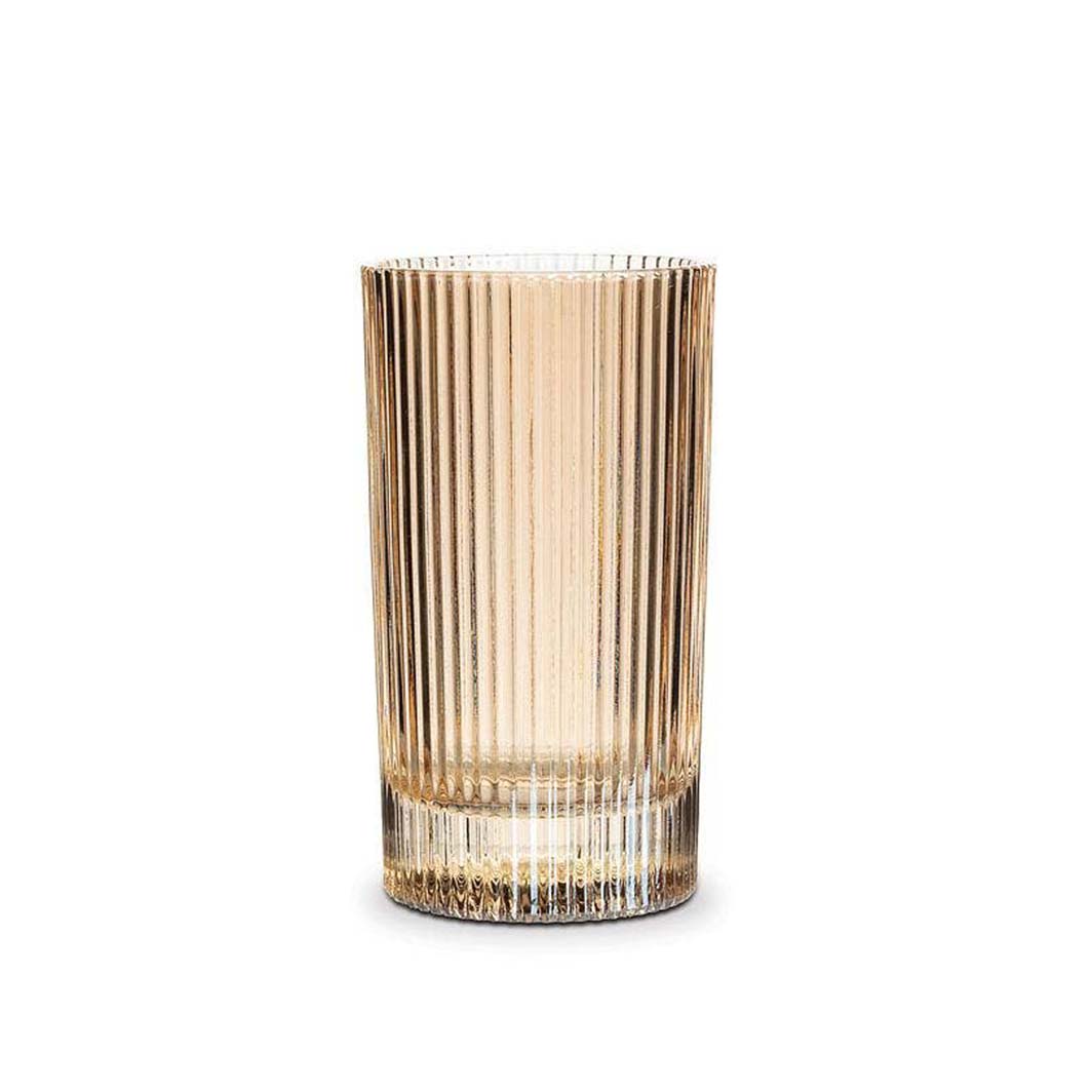Amber Optic Highball Glass