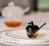 Black & White Honey Dish Set of 4