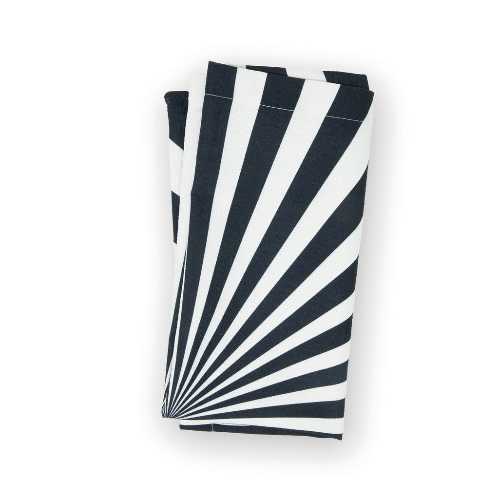 B&W Starburst Napkin Set
