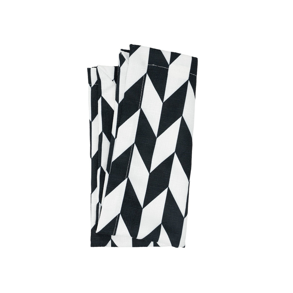 B&W Chevron Napkin Set