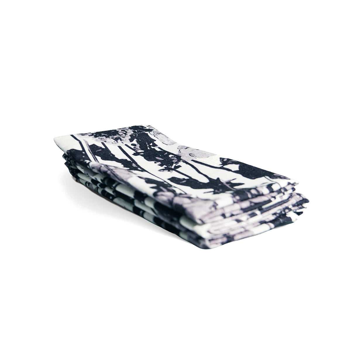 Greyscale Floral Garden Napkin Set set of four