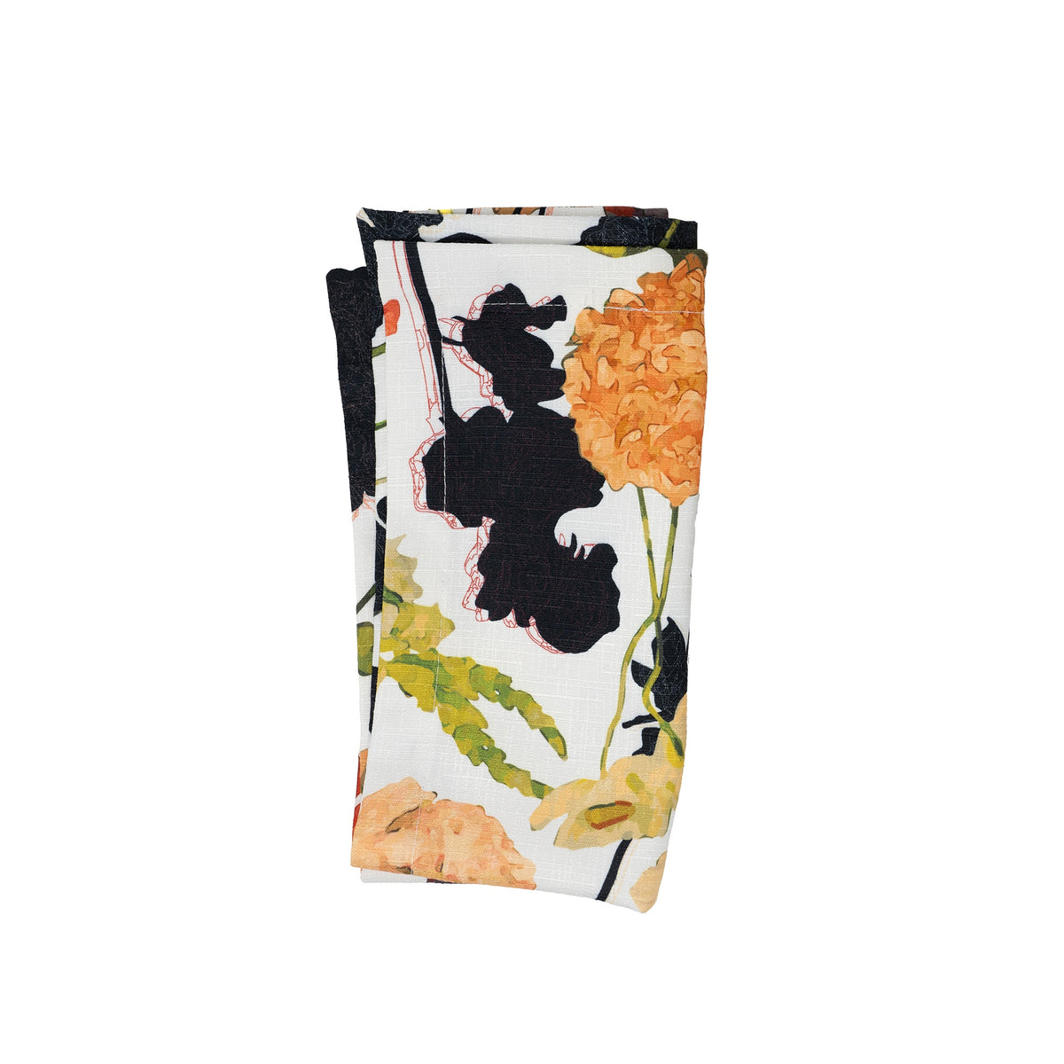 Auburn Bouquet Faux Linen Napkins, Set of 4